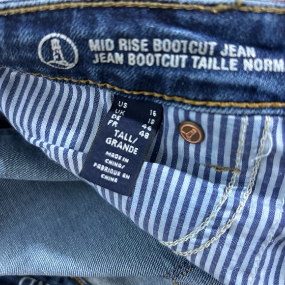 Lands' End Blue Boot Cut‎ Jeans with Classic Denim Style - Picture 9 of 12